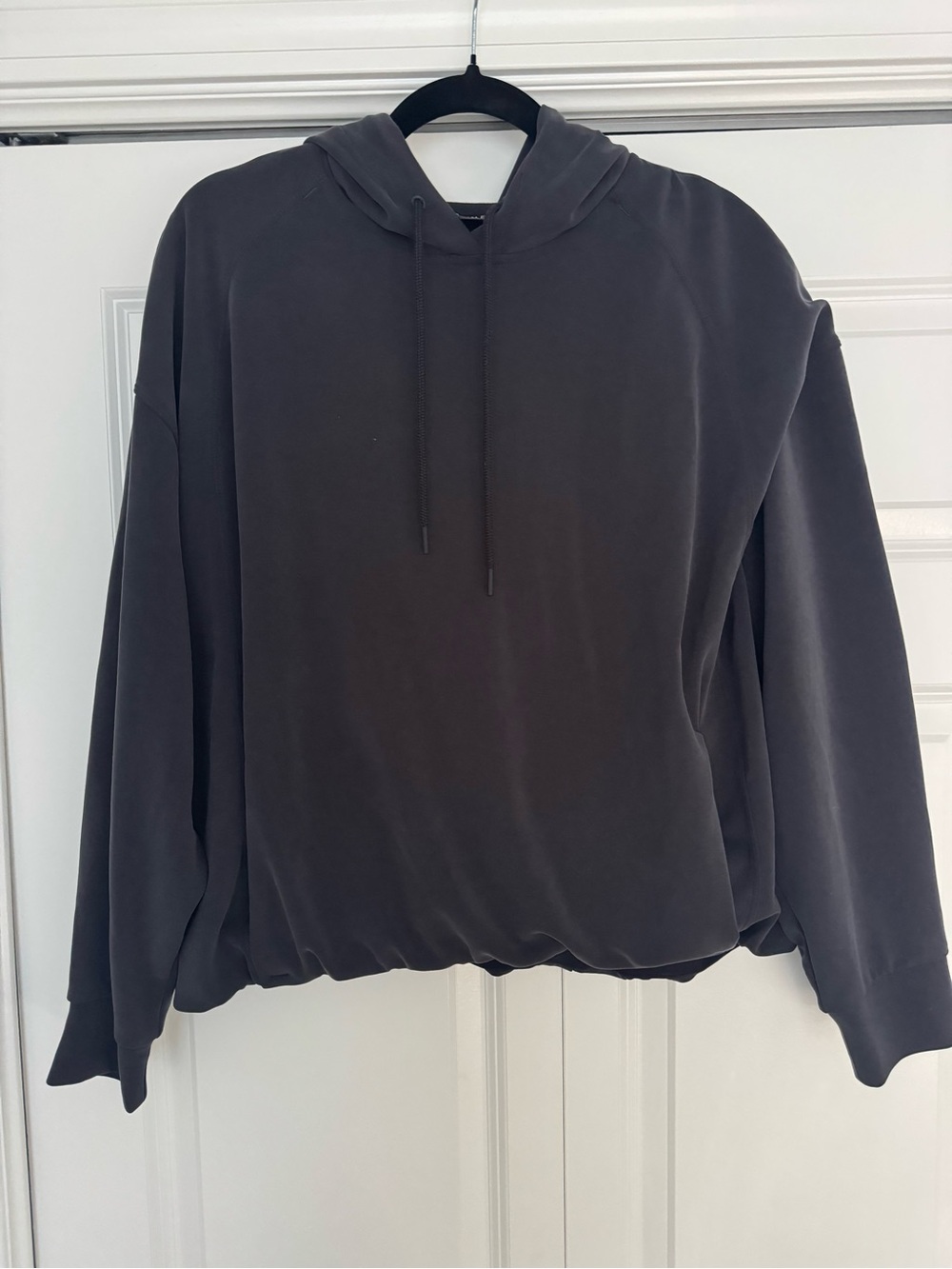 Athleta Women’s Brushed Black Hoodie Bubble Sweatshirt